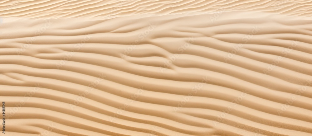 Beach sand with rippling wind patterns a natural sandy background perfect for wallpaper or copy space image