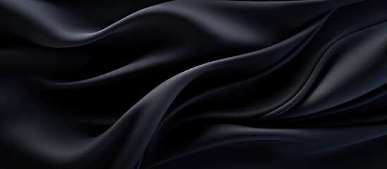 A small dark black pattern on silk fabric creating a textured background with a unique combination of lines colors and shadows perfect for a copy space image