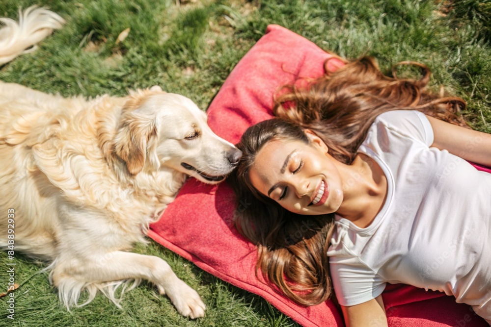 child and dog child and dog