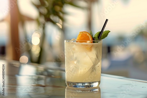 Drinks on a tropical beach