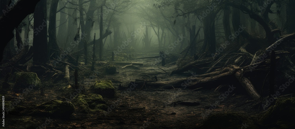 Fototapeta premium Filthy woods with ample copy space image