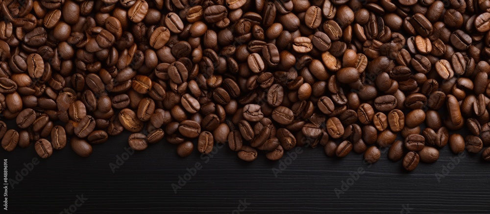 Background of freshly roasted coffee beans with copy space image Background of freshly roasted coffee beans with copy space image