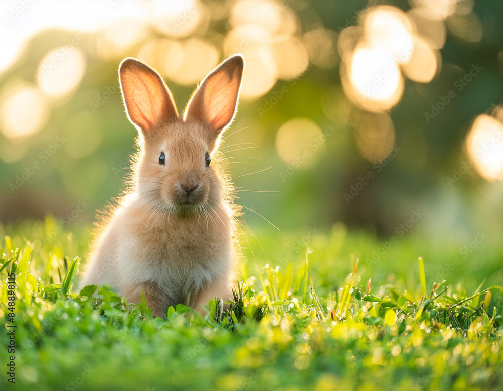 Fototapeta premium rabbit in the grass