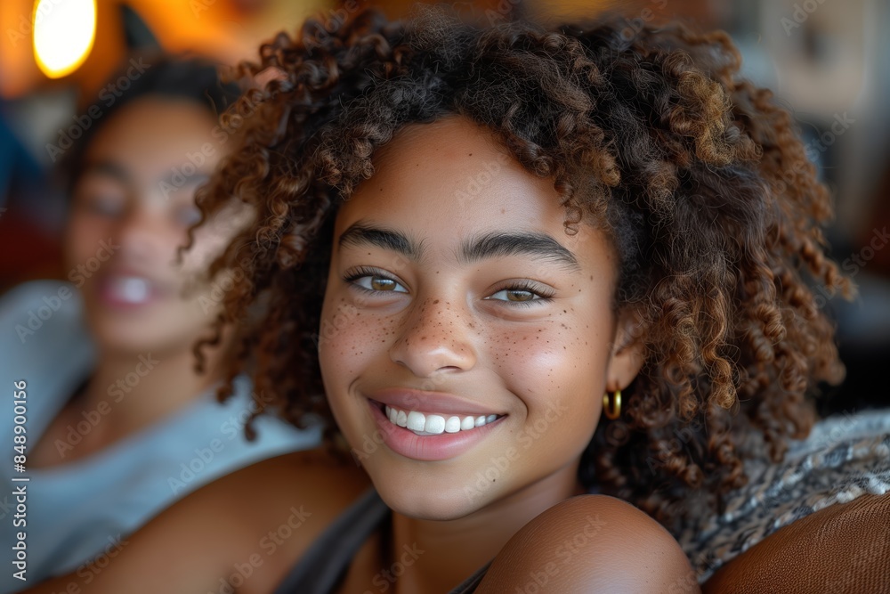 Smiling Young Black People Pose for a Close Up Photo