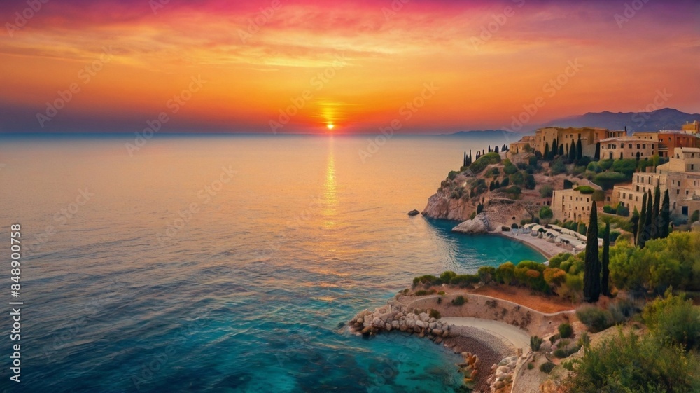 Obraz premium sunset over the sea