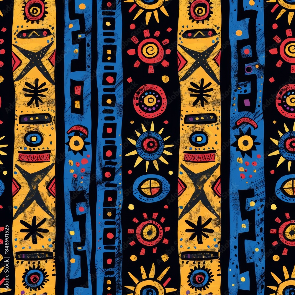 Pattern inspired by tribal motifs and patterns. Pattern inspired by tribal motifs and patterns.