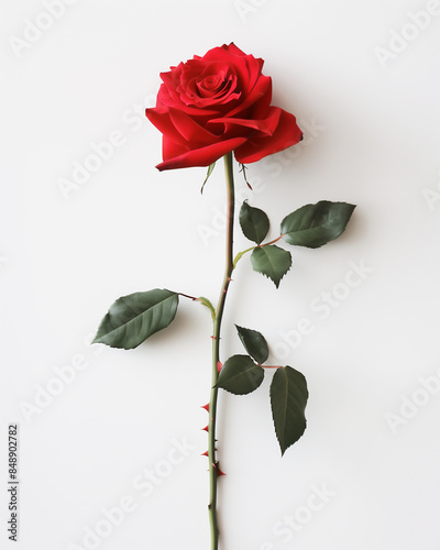 一輪の赤い薔薇。