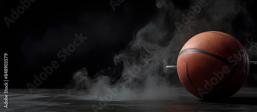 Basketball on a smoky black background © AnastasiiaSai