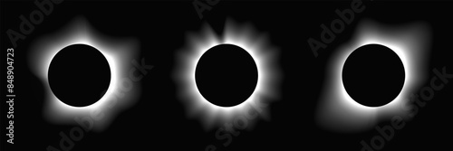 Set of circle illuminate light frames