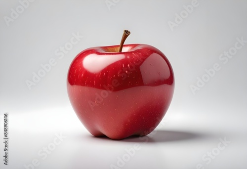 Photo of fresh apple against white background