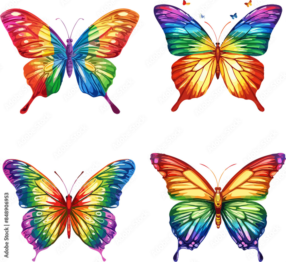 Butterfly Collection Illustration Vector. Butterfly Collection Illustration Vector.