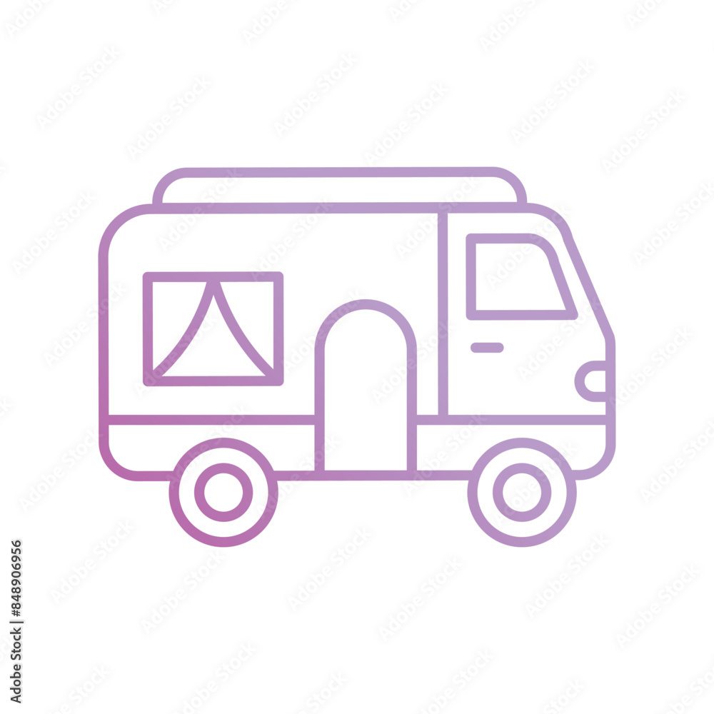 camper van icon with white background vector stock illustration camper van icon with white background vector stock illustration