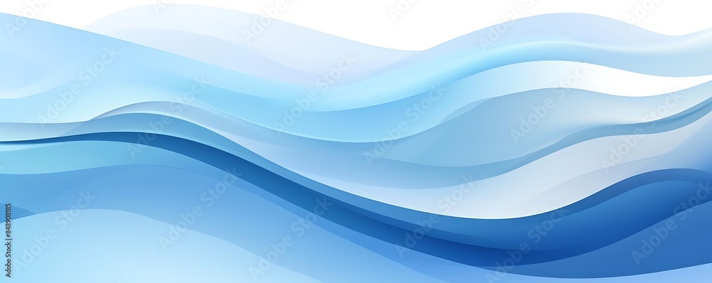 a blue wave on a isolated background, with a white arrow pointing to the left, a blue wave in the center, and a white wave on the right a blue wave on a isolated background, with a white arrow pointing to the left, a blue wave in the center, and a white wave on the right