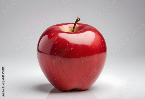 Photo of fresh apple against white background