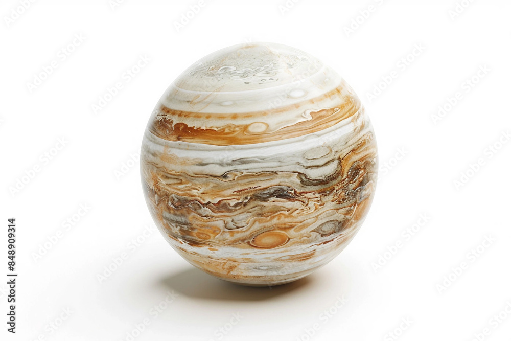 Jupiter 3d model planet concept white background Jupiter 3d model planet concept white background