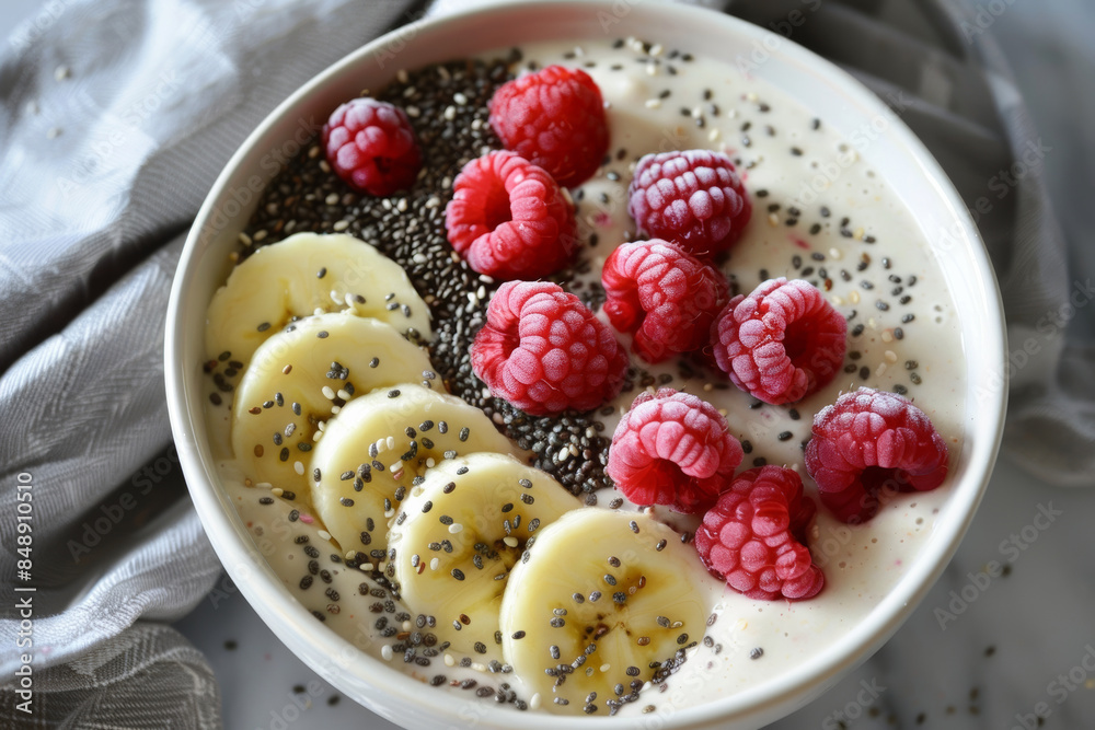 Smoothie Bowl with Bananas and Chia Seeds Smoothie Bowl with Bananas and Chia Seeds