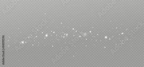 Glow light effect. Vector illustration. Christmas flash. dust	