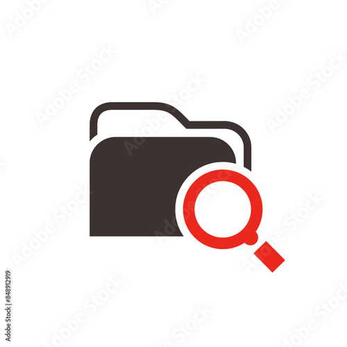 Find the search file document icon, made in color style.