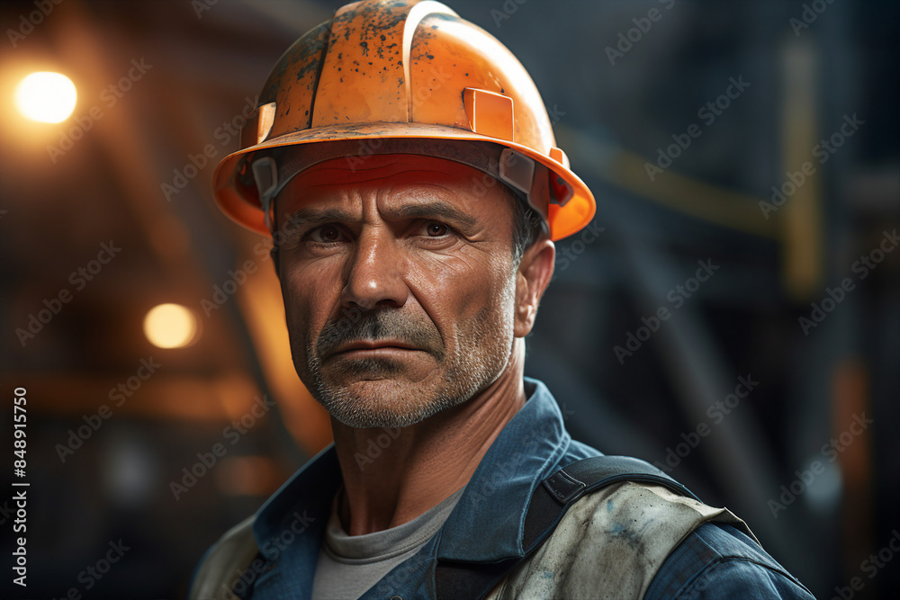 Created with generative ai photo of angry severe strict man worker