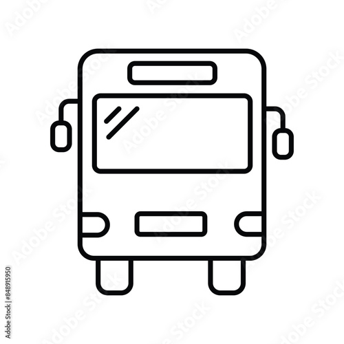 bus icon with white background vector stock illustration