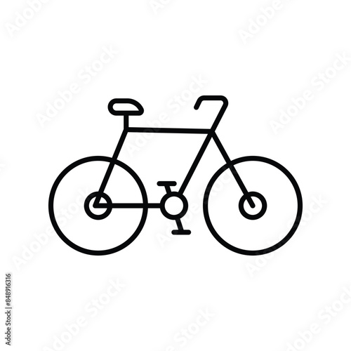 bicycle icon with white background vector stock illustration