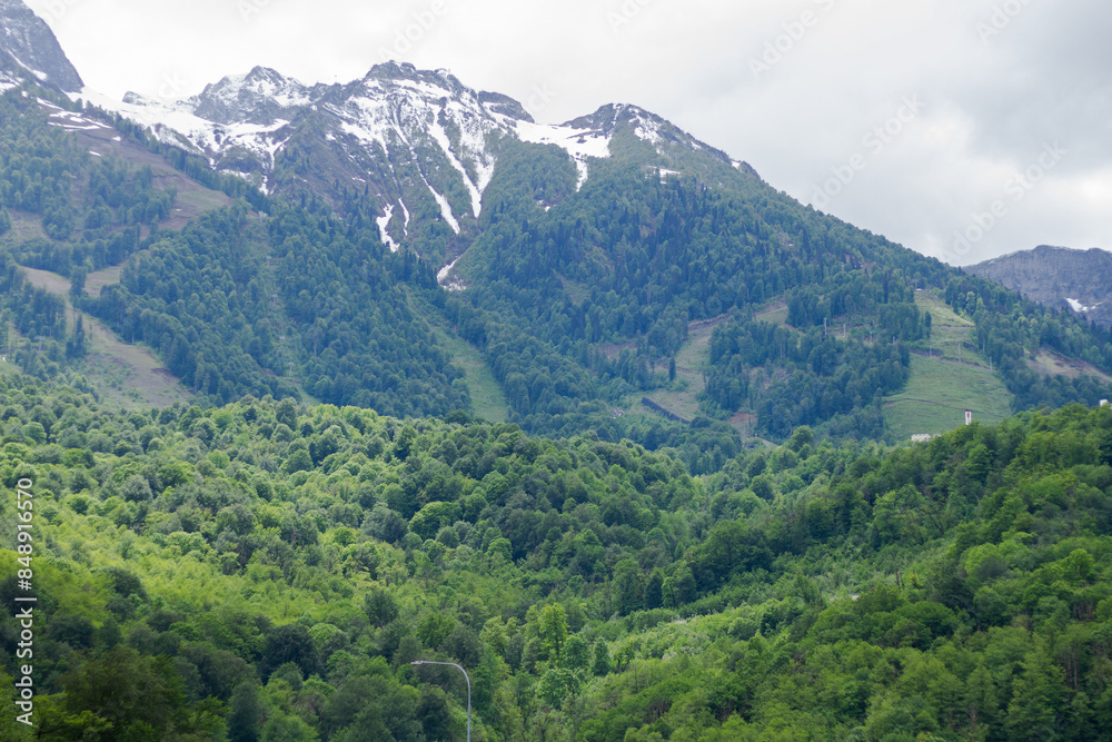 Rosa Khutor mountains view landscape Rosa Khutor mountains view landscape