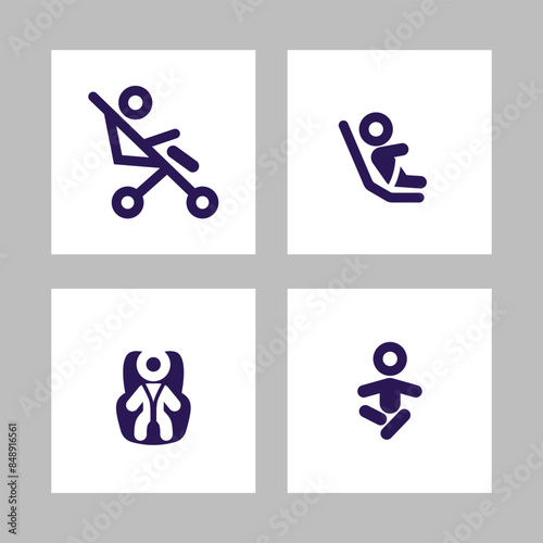 Baby icon symbol set