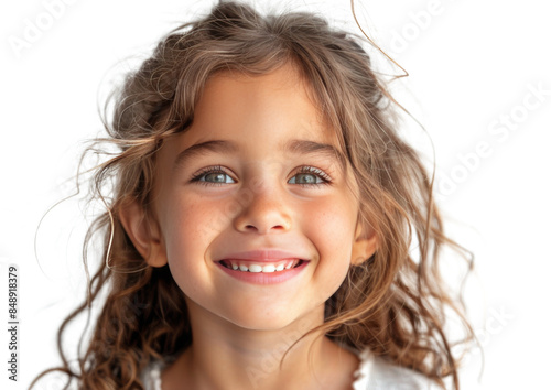 Young Girl With Blue Eyes and Blonde Hair
