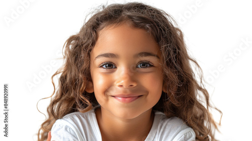 Close Up of a Childs Face With Blue Eyes
