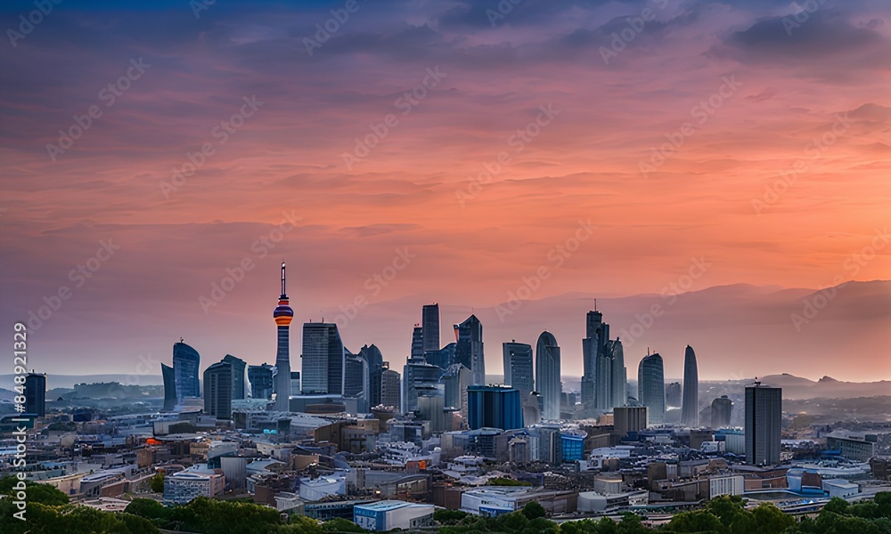 Obraz premium City and sky