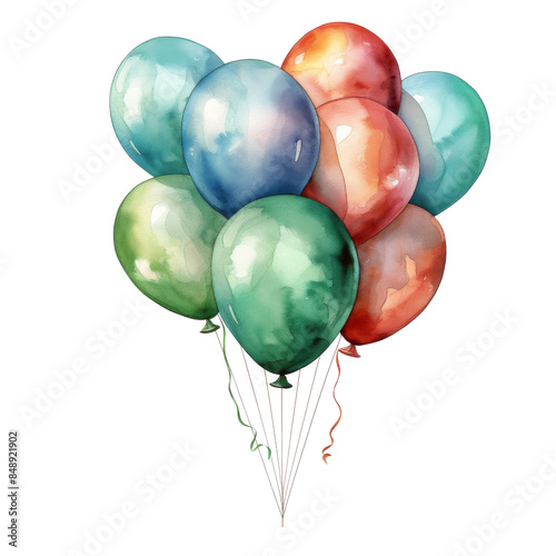 Bunch of Colorful Balloons Floating in the Air
