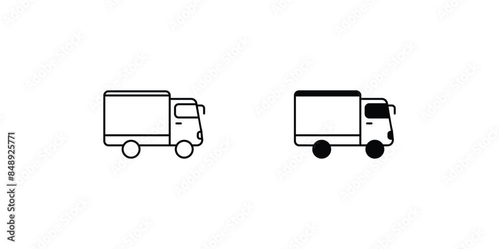 truck icon with white background vector stock illustration truck icon with white background vector stock illustration