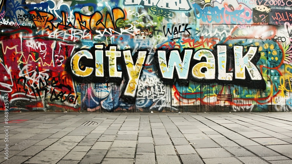 Naklejka premium Street Graffiti Wall with 