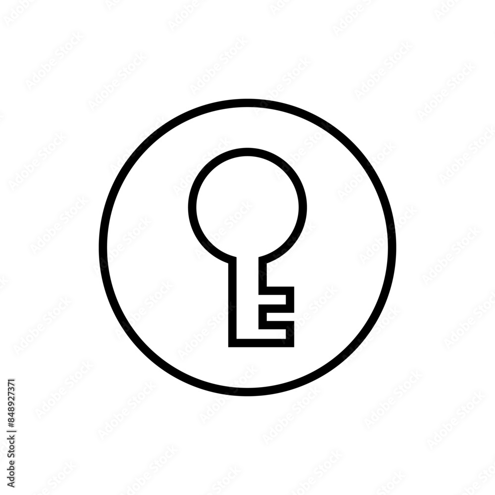 Keyhole vector icon. Lock illustration sign. Key symbol or logo.