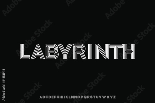 Display alphabet font vector design suitable for headline, poster and many more