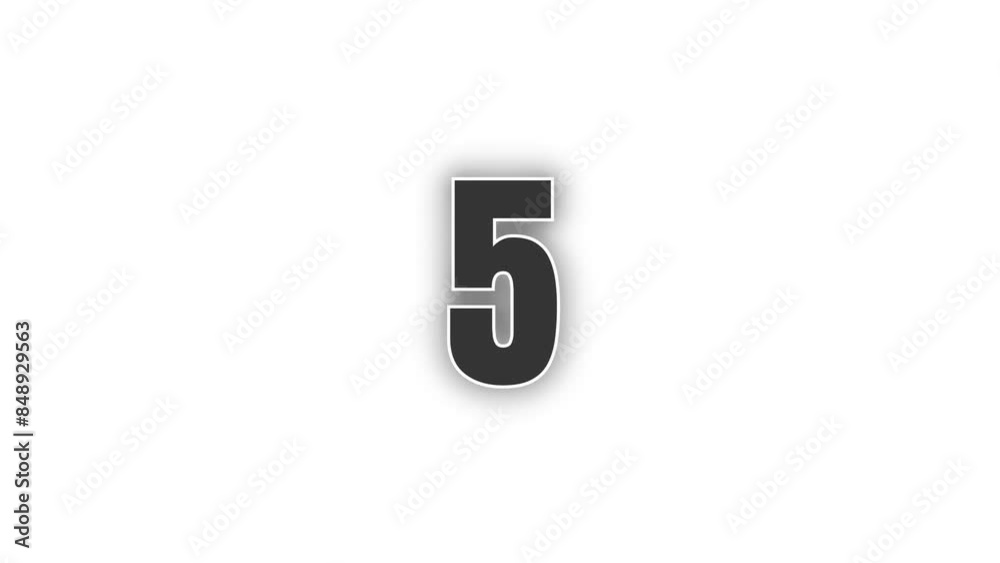 10 seconds matte black countdown with a subtle drop shadow on a white background. Chic and stylish sans serif bold font numbers with outline. 4K Motion Graphics. 10 seconds matte black countdown with a subtle drop shadow on a white background. Chic and stylish sans serif bold font numbers with outline. 4K Motion Graphics.
