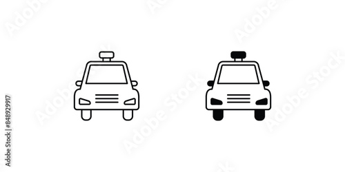 taxi icon with white background vector stock illustration