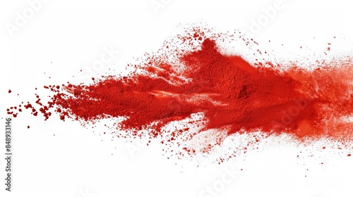 paprika powder clipart, spice element, realistic illustration, deep red, isolated on white background