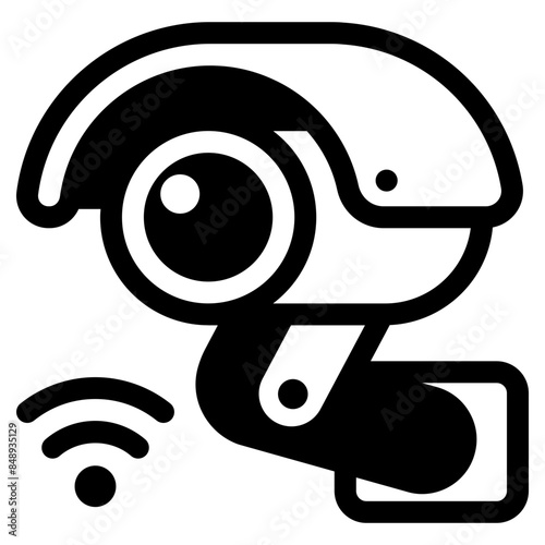 cctv ip camera with wifi symbol icon
