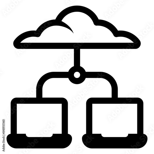cloud storage computer laptop device icon