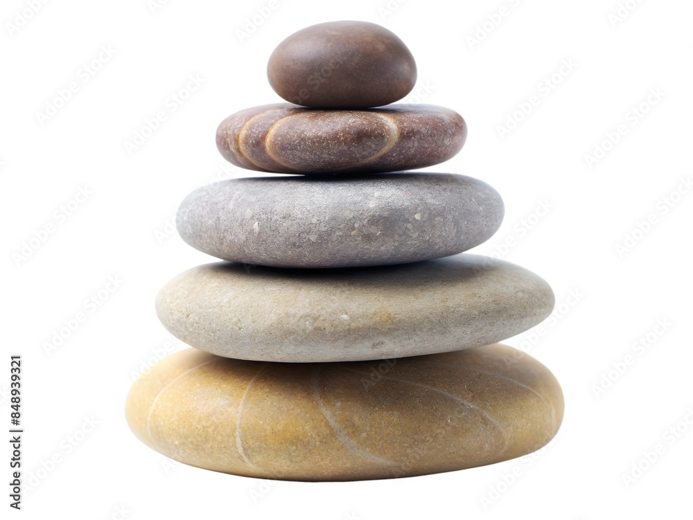 Pyramid of 5 Zen stones pebble rock white background Pyramid of 5 Zen stones pebble rock white background