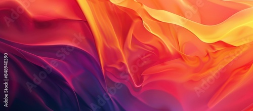 Wavy gradient abstract background. AI.