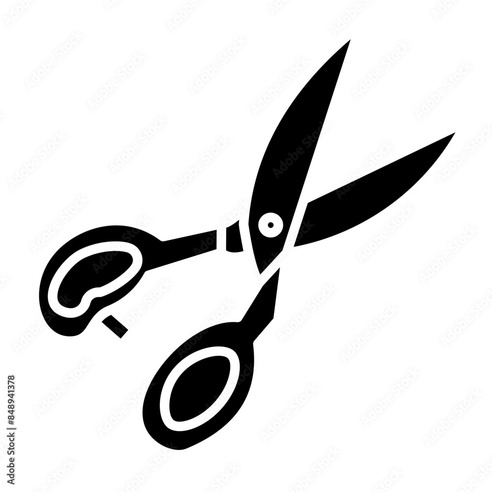 Fototapeta premium Fabric Scissors Icon