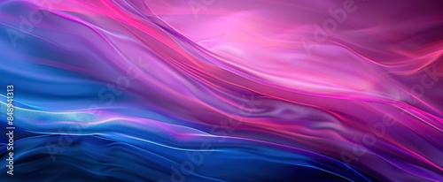 Wavy gradient of blue and purple colors. AI.