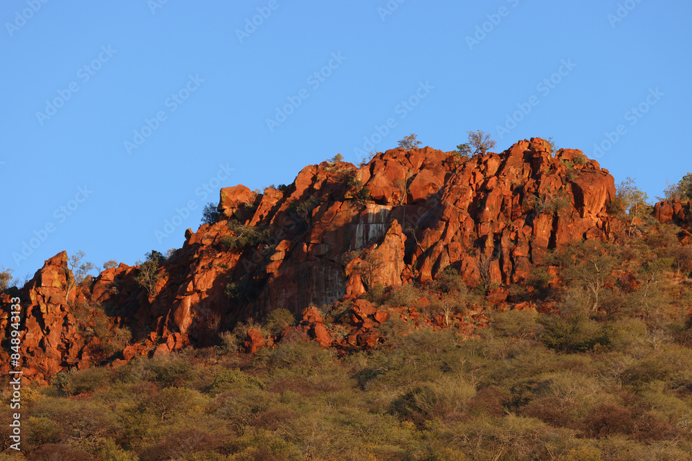 red rocks of Namibia's famous waterberg plateau