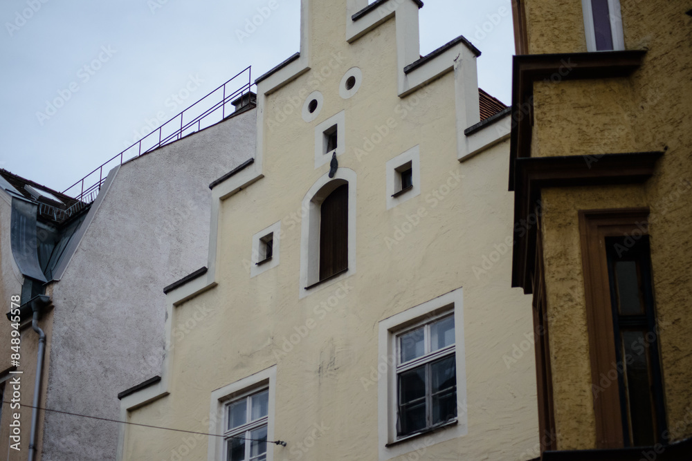 Alte historische Gebäude in der Ingolstädter Innenstadt, Bayern, Deutschland Alte historische Gebäude in der Ingolstädter Innenstadt, Bayern, Deutschland
