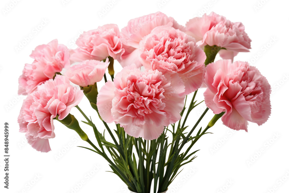 A Burst of Pink Elegance on a Clear PNG or White Background.