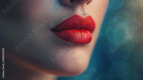 Close-Up of Red Lips