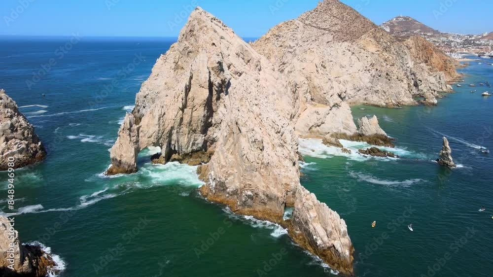 Los Cabos, Cabo San Lucas, Aerial view of rocks cliffs and shoreline, BCS, Mexico Los Cabos, Cabo San Lucas, Aerial view of rocks cliffs and shoreline, BCS, Mexico