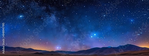 Wallpaper depicting a starry night sky where constellations seem to twinkle and shift over time.